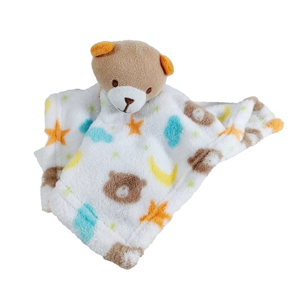 Magic Years Tan  Teddy Bear Baby Security Blanket Lovey Moon Stars Clouds